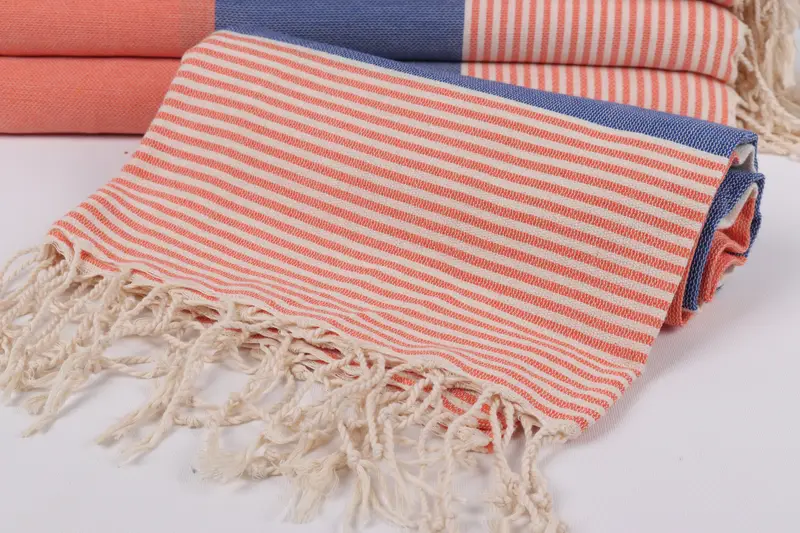Luxury Beach Towel, Turkish Towel Beach Towel, Wedding Favors, Bride Gift, 68x40 Cotton Striped Towel, Bachelor Gifts, Peshtemal Towel, Thin towel - 4