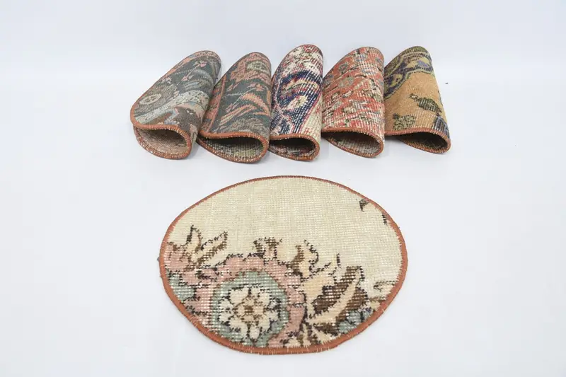 Mantel individual bohemio beige y marrón, mantel individual de estilo occidental de 30 pulgadas