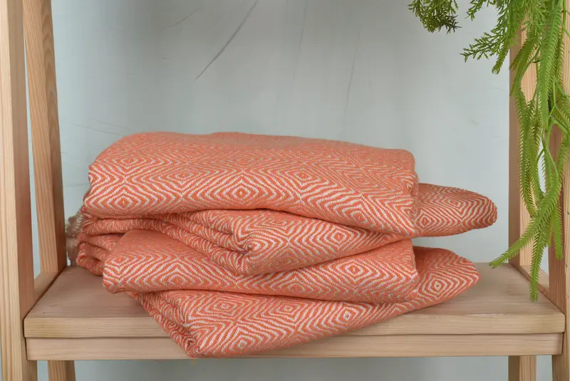 Handmade Gift, Towel With Name, Turkish Bath Towel Set, Luxury towel, Embroidered Towel, Anniversary Gift For Her, 70x40 Cotton Zigzag Diamond Towel - 7
