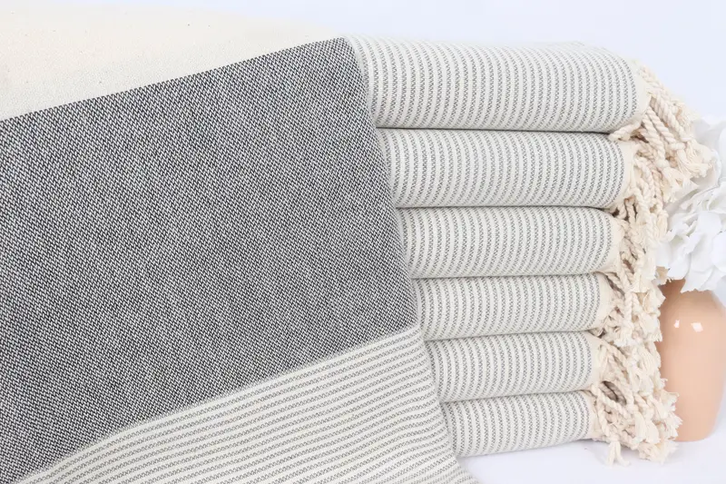 Bachelorette Party Gift Monogrammed Turkish Cotton Towel Gray, 40x71 Inches