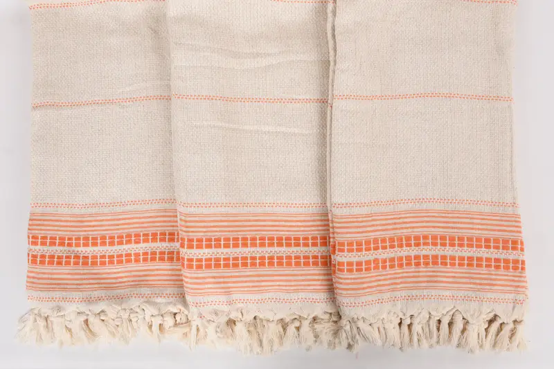 Turkish Bedcover, Bridesmaid Favors, Turkish Cotton Throw Blanket, 96x94 Linen Striped Towel, Personalized Blanket, Throw Blanket, Bedspread - 8