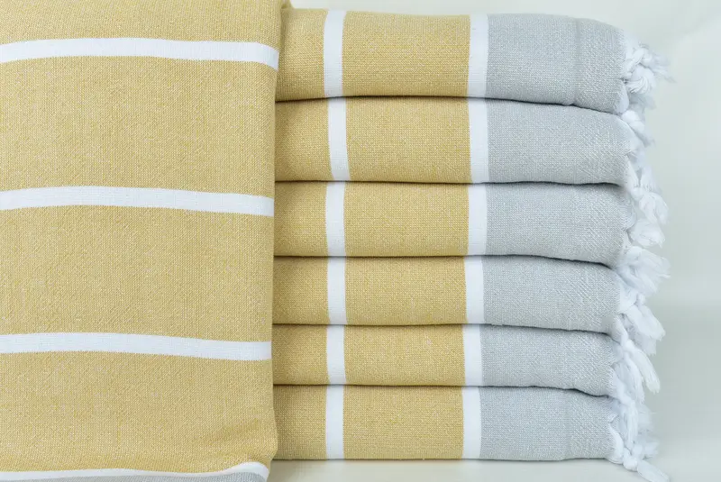 Lightweight towel, Home Decor Gifts, Bride Gift, Miami Bachelorette Party Favors, Beach Towel Bulk, Spa Gift Towel, 68x40 Cotton Striped Terry Towel - 1