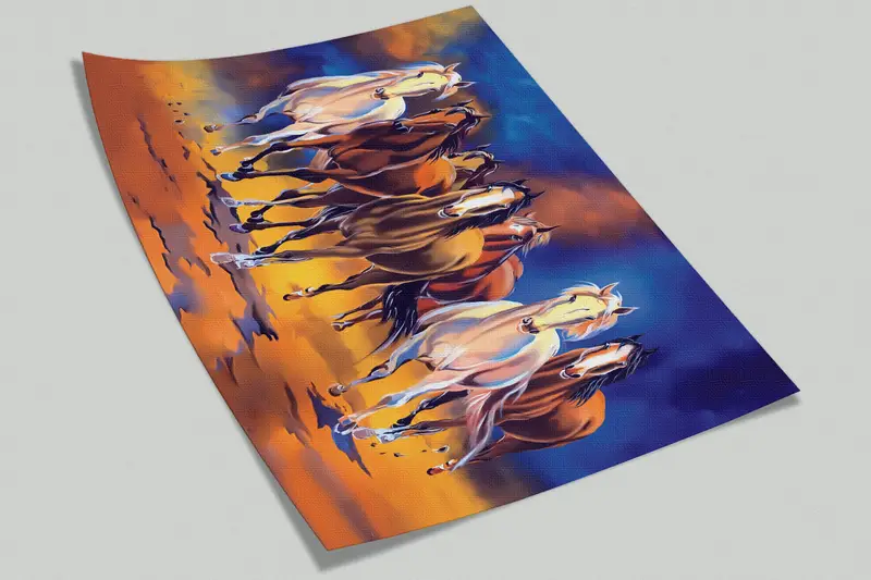 Modern Wall Print,Bright Wall Paper,Custom Wall Paper,Horses Wallpaper,3d Wall Paper,Abstract Wall Print,Ridding Horse Wall Print, - 8