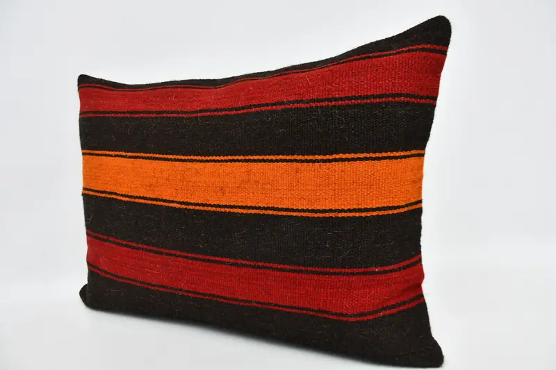 Toss Pillow, Pillow for Couch, 20x28 Red Pillow Case, Pillow for Sofa, Pillow Case, Hippie Throw Pillow Sham, Vintage Kilim Throw Pillow - 4