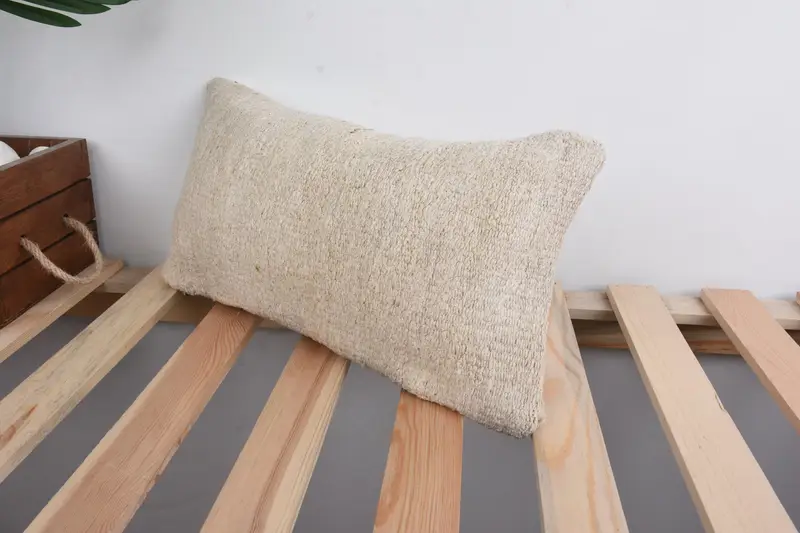 Home Decor Pillow, Ethnical Kilim Rug Pillow, Anatolian Pillow, Turkish Rugs Pillow Case, 8x16 Beige Pillow Case, Turkish Pillow, Pillow Cover - 5