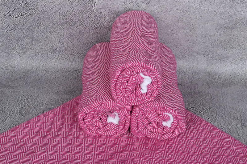 Antibacterial Turkish peshtemal towel, Sand-resistant towel, Large Turkish Towel, 70x40 Cotton Diamond Towel, Bridal Gifts, Absorbent towel - 7