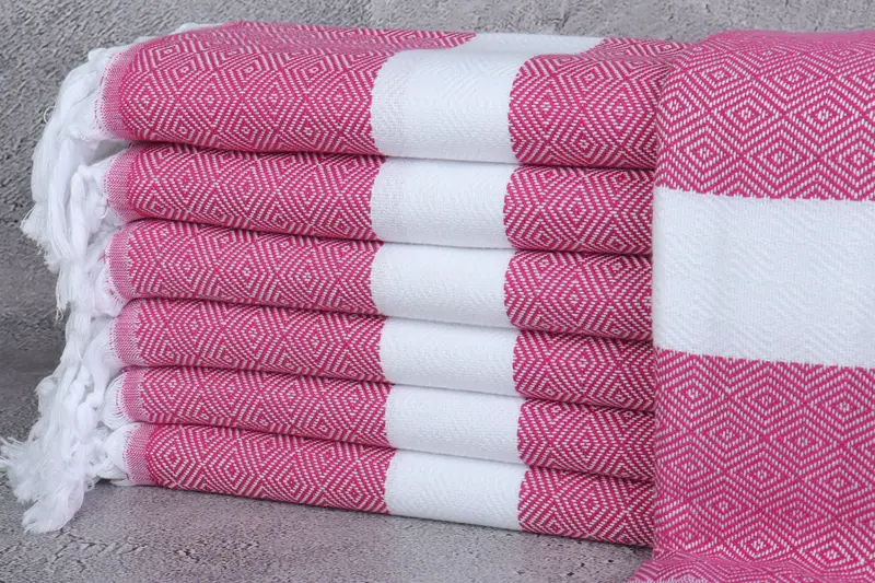 Antibacterial Turkish peshtemal towel, Sand-resistant towel, Large Turkish Towel, 70x40 Cotton Diamond Towel, Bridal Gifts, Absorbent towel - 1