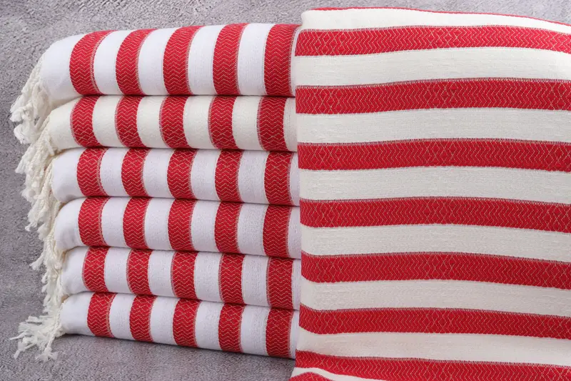 Custom Wedding Gift, Handmade Gift, Absorbent Turkish towel, House Warming Gift, Antibacterial Turkish peshtemal towel, 70x36 Cotton Striped Towel - 1