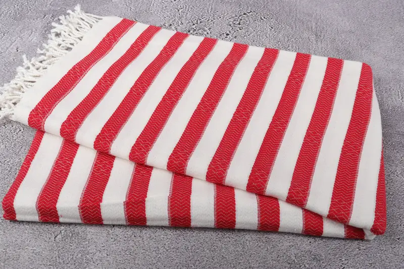 Custom Wedding Gift, Handmade Gift, Absorbent Turkish towel, House Warming Gift, Antibacterial Turkish peshtemal towel, 70x36 Cotton Striped Towel - 6