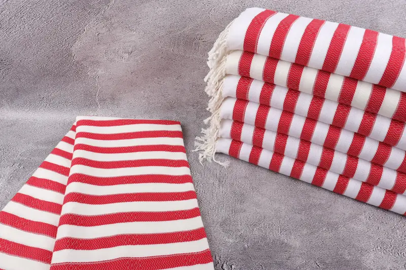 Custom Wedding Gift, Handmade Gift, Absorbent Turkish towel, House Warming Gift, Antibacterial Turkish peshtemal towel, 70x36 Cotton Striped Towel - 2