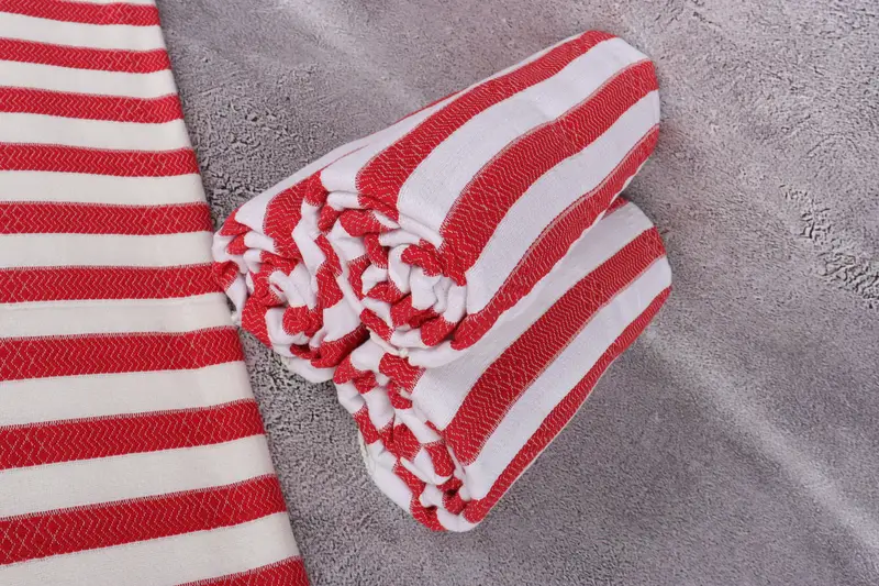 Custom Wedding Gift, Handmade Gift, Absorbent Turkish towel, House Warming Gift, Antibacterial Turkish peshtemal towel, 70x36 Cotton Striped Towel - 8