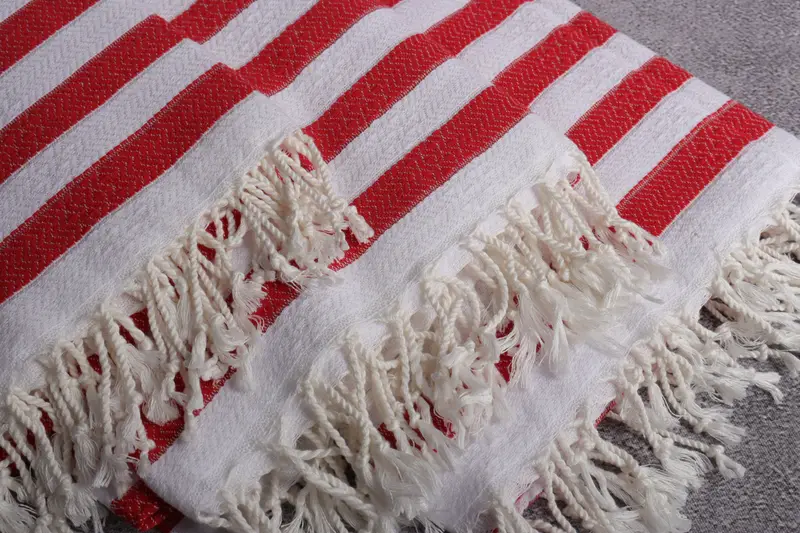 Custom Wedding Gift, Handmade Gift, Absorbent Turkish towel, House Warming Gift, Antibacterial Turkish peshtemal towel, 70x36 Cotton Striped Towel - 5