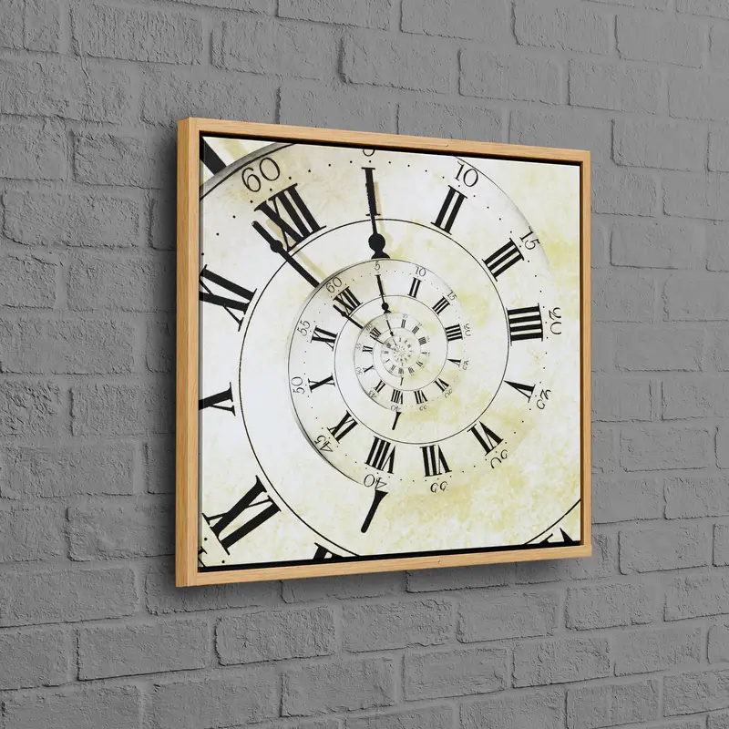 エレガントな抽象的なオフィス時計キャンバス プリント - モダン アート