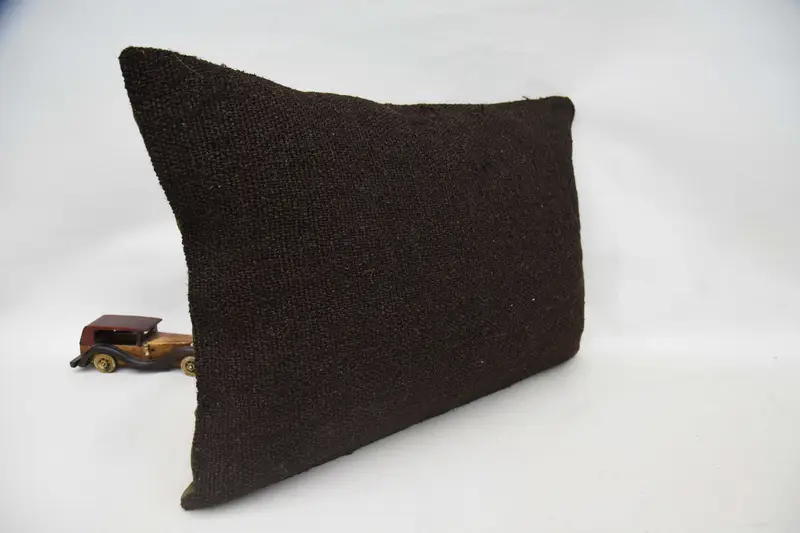 Vintage Pillow, Kilim Cushion Sham, Pet Cushion Case, Kilim Pillow, Rustic Pillow, 20x28 Brown Pillow, Outdoor Bolster Pillow, Cushion Case - 3