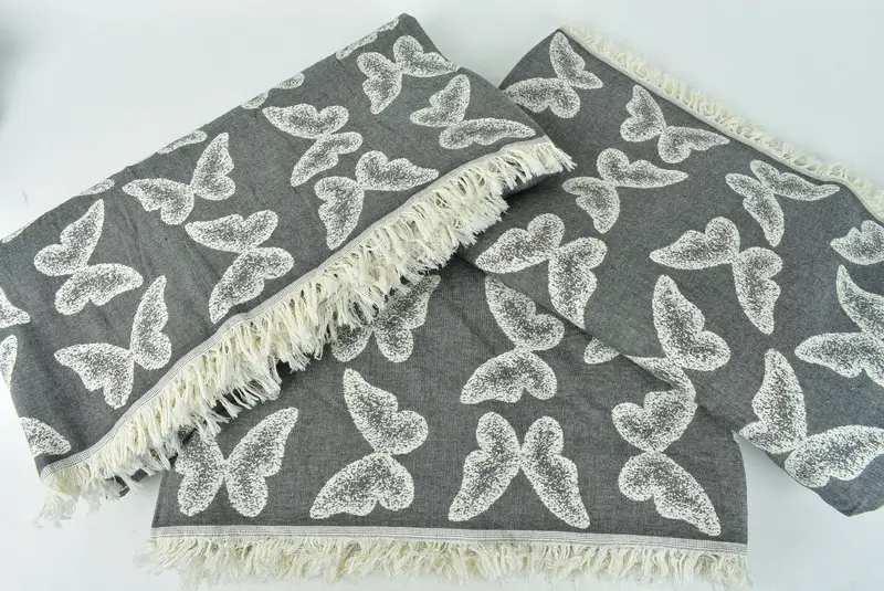 Custom Blanket, 96x80 Cotton Butterfly Pattern Towel, Personalized Gifts, Throw Blanket Couch, Christmas Gift Blanket, Family Gift Basket - 8