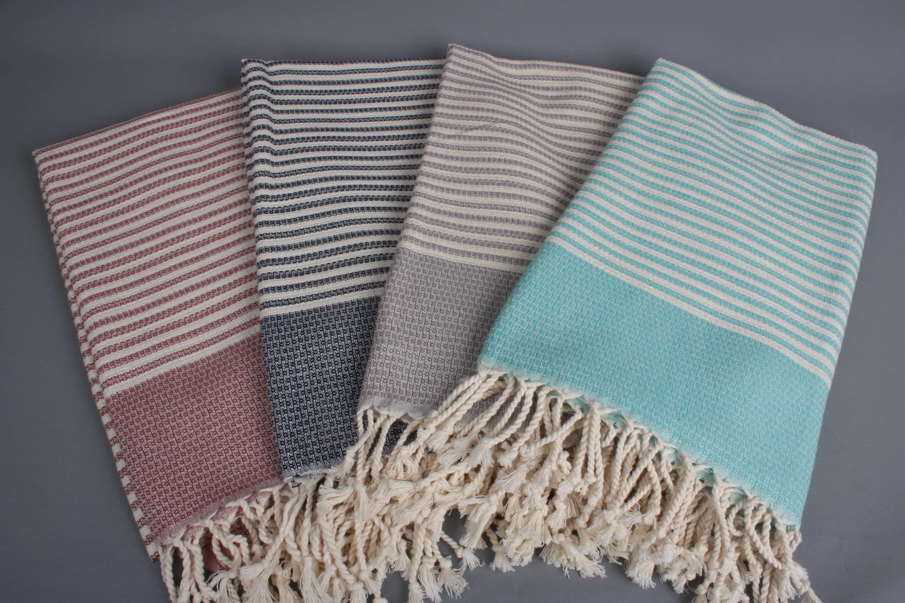 Bridesmaid Gift Organic Cotton Towel Striped, 40x67 Inches - 1