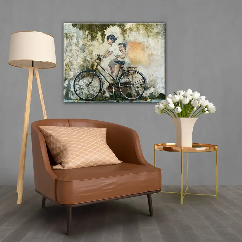 Banksy Kids Canvas Decor, Wall Art Canvas, Canvas Print, Wall Hanging Decor, Canvas Painting, Little Children Print Table, Framed Painting, - 2