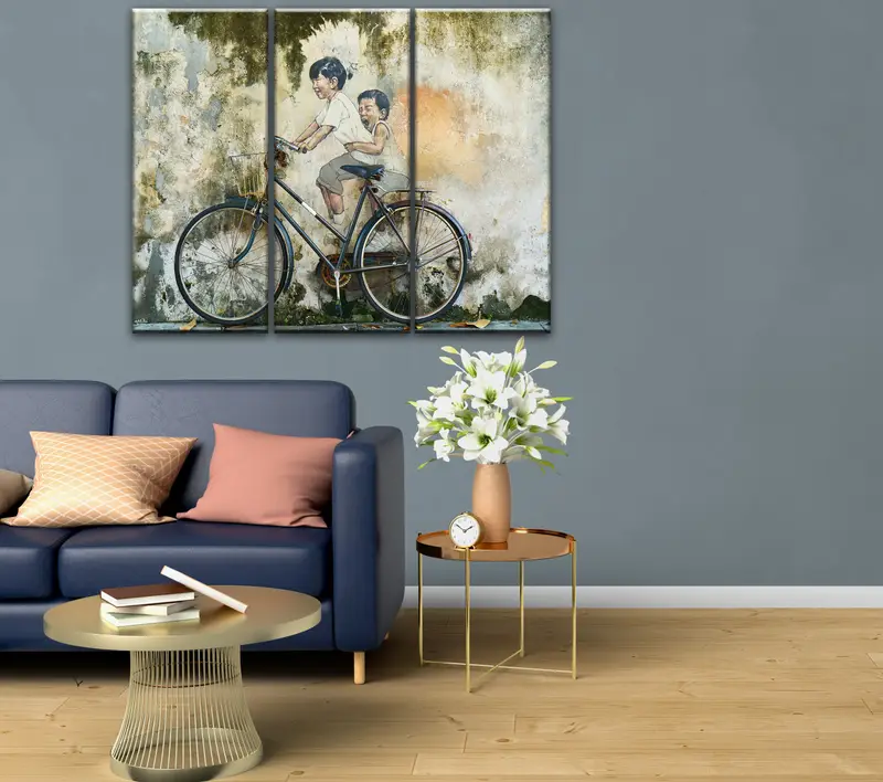Banksy Kids Canvas Decor, Wall Art Canvas, Canvas Print, Wall Hanging Decor, Canvas Painting, Little Children Print Table, Framed Painting, - 4