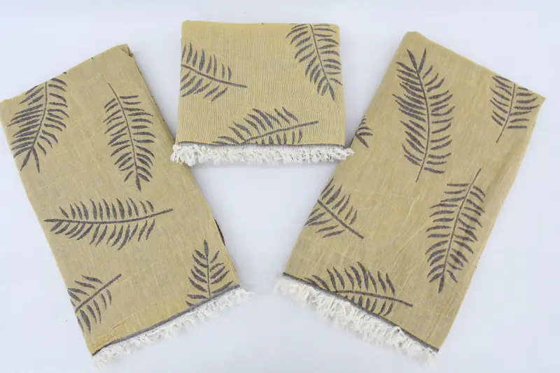 Hammam Towel USA, Housewarming Gift, Bachelor Party Favors, Personalized Turkish Towel, Guest Towel, 68x40 Cotton Leaf Design Towel, Cotton towel - 8
