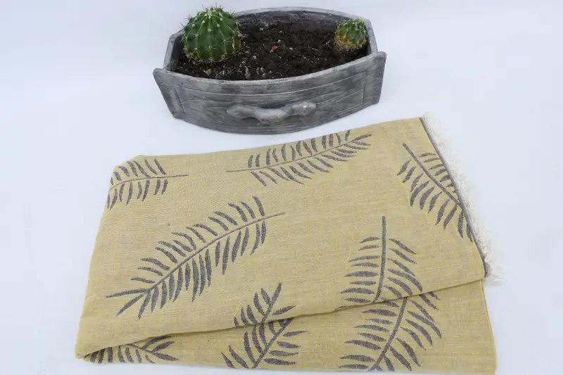 Hammam Towel USA, Housewarming Gift, Bachelor Party Favors, Personalized Turkish Towel, Guest Towel, 68x40 Cotton Leaf Design Towel, Cotton towel - 6