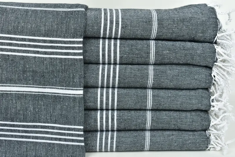 Boho Throw Blankets, Baby Boy Gift, Shower Curtain, 96x80 Cotton Striped Towel, Bedspread, Customized Turkish Blanket, Tablecloth, Turkish Bedcover - 2