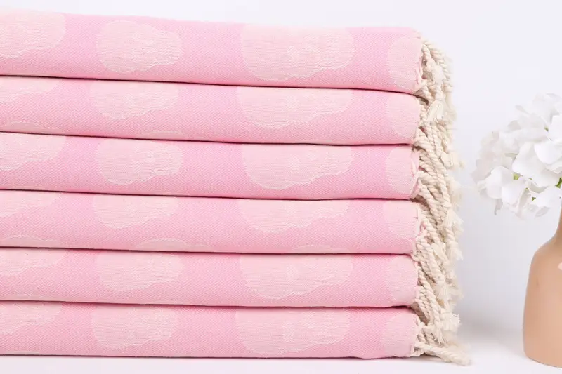 Lightweight towel, Soft towel, 68x36 Cotton Skull Patterned Towel, Pool Towels, Gift For Mom, Hammam towel, Luxury Turkish beach towel with fringe - 4