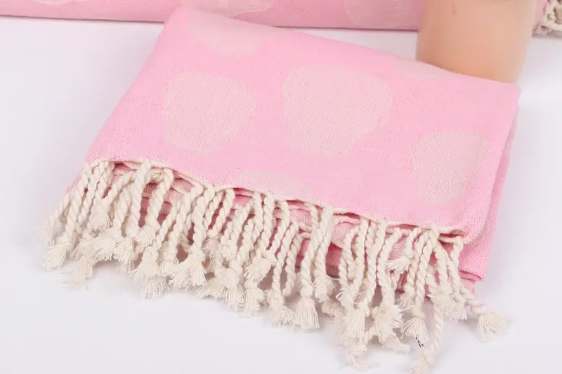 Lightweight towel, Soft towel, 68x36 Cotton Skull Patterned Towel, Pool Towels, Gift For Mom, Hammam towel, Luxury Turkish beach towel with fringe - 6