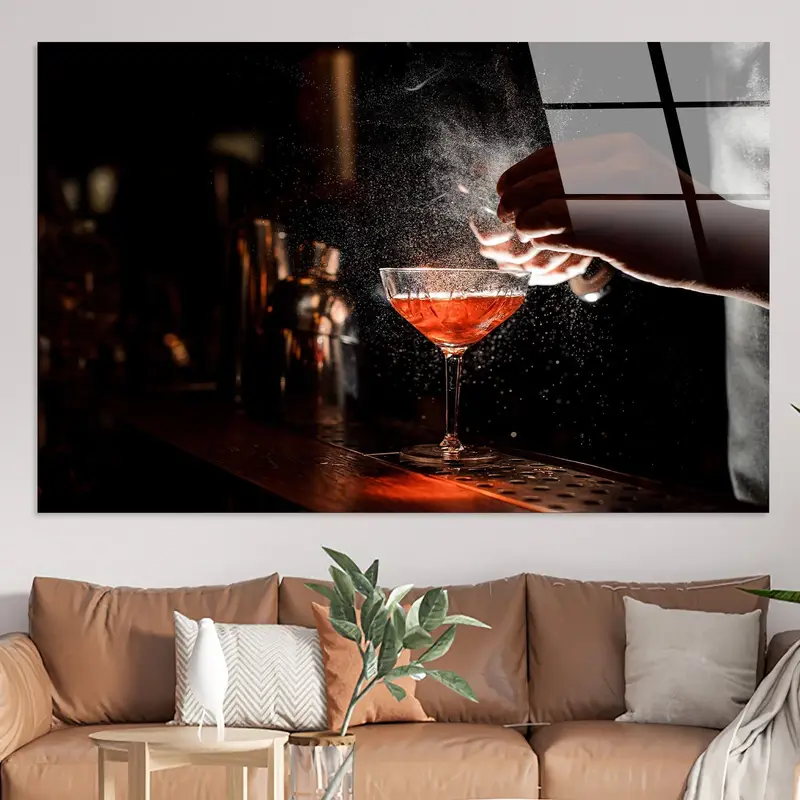 エレガントなキャンバスアート: キッチン装飾用パブゴブレットシーン