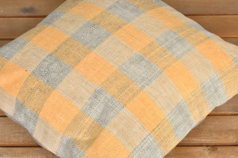 Turkish Kilim Pillow, 16x16 Orange Pillow Sham, Vintage Kilim Pillow, Sofa Bolster Pillow Sham, Pillow for Couch, Pillow, Office Chair Pillow Cover - 3