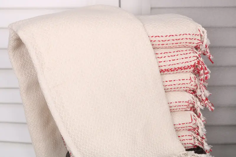 Bridesmaid Gift Towel Diamond Cotton Cream 40x71 Inches