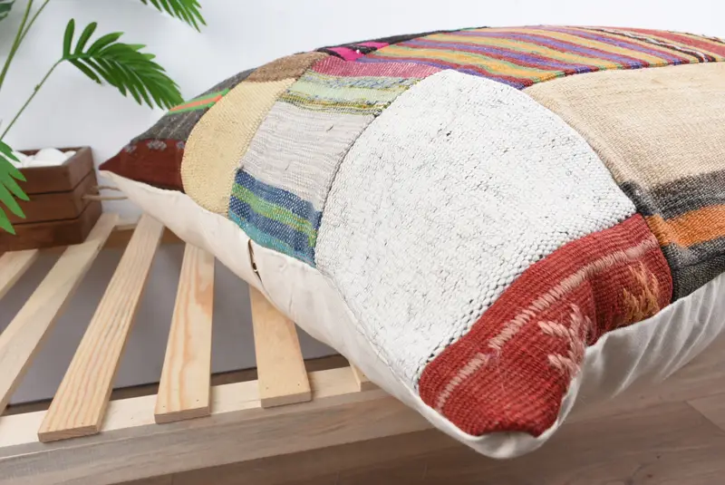 Luxury Pillow Case, Cushion Case, 32x32 Red Pillow Sham, Pet Pillow Cover, Boho Pillow Sham Cover, Antique Pillows, Turkish Kilim Pillow - 6