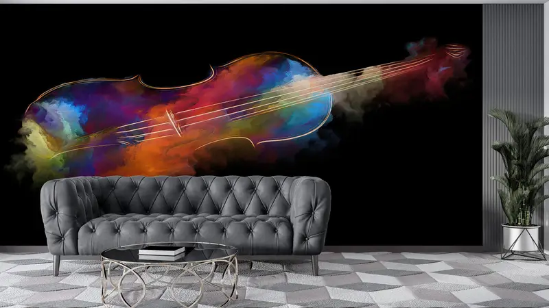 Contemporary Wall Paper, Wall Paper Peel and Stick, Abstract Wall Decor, Paper Wall Art, Modern Wall Paper, Luxury Wall Print, - 7