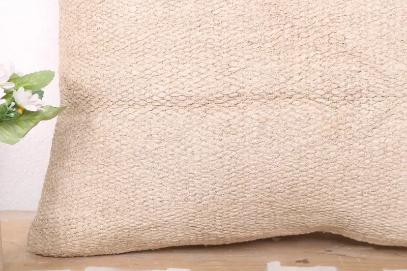 Comfy Throw Cushion Case, Natural Pillow, Cushion Cover, Interior Designer Pillow, Boho Pillow, 20x20 Beige Pillow Sham, Turkish Kilim Pillow - 3