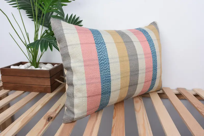 Antique Pillows, 16x24 Beige Pillow, Cushion Cover, Handmade Kilim Cushion, Gift Pillow, Lounge Throw Pillow, Retro Throw Cushion - 4