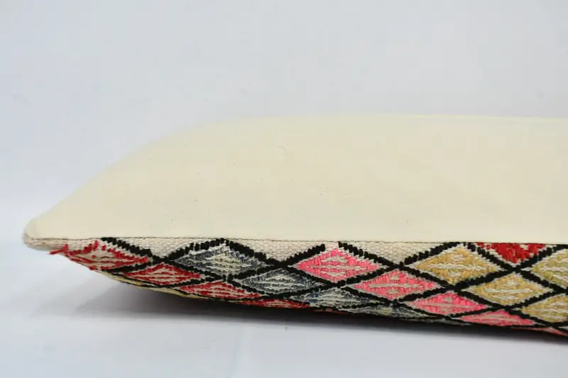 Ethnical Kilim Rug Pillow, Kilim Pillow, 12x36 Yellow Pillow Case, Boho Pillow Sham Cover, Outdoor Throw Pillow Cover, Pillow - 6
