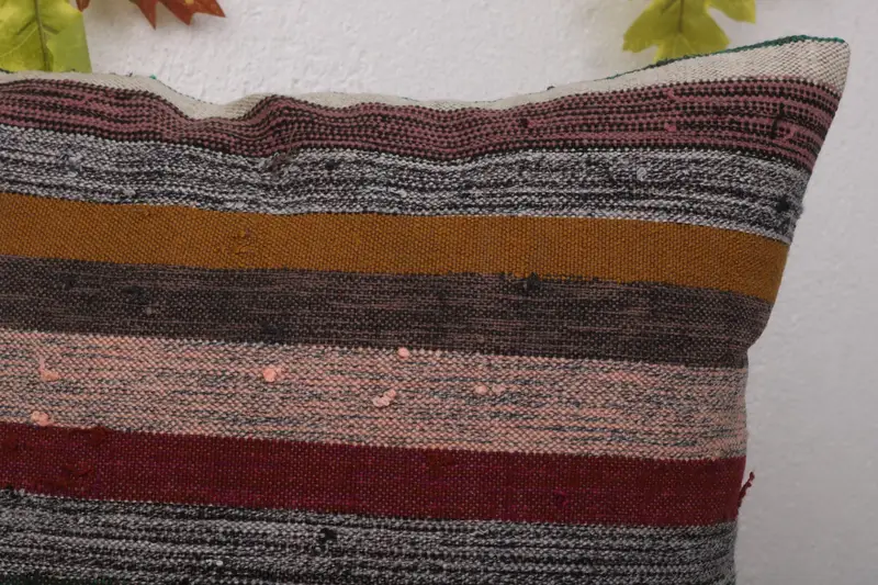 Vintage Kilim Pillow, Pillow for Sofa, Bolster Pillow Sham, 16x16 Green Pillow Cover, Pillow Cover, Vintage Pillow - 5