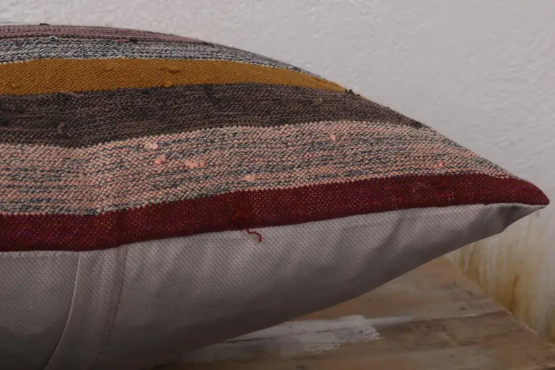 Vintage Kilim Pillow, Pillow for Sofa, Bolster Pillow Sham, 16x16 Green Pillow Cover, Pillow Cover, Vintage Pillow - 6