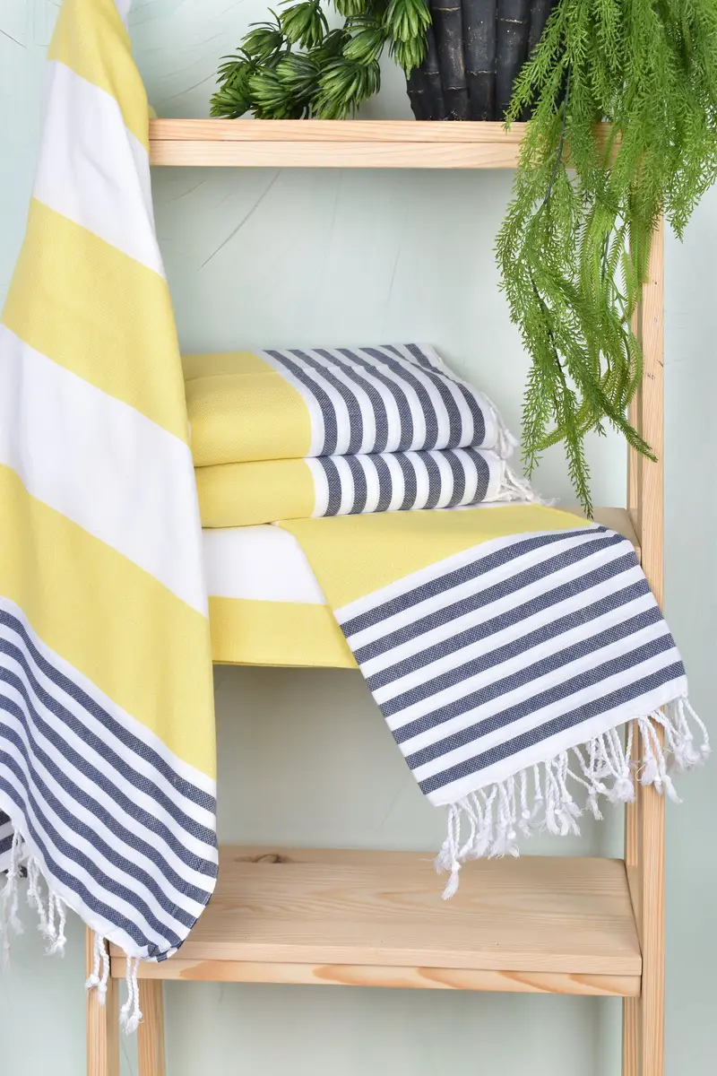 Luxury Beach Towel, Soft towel, Personalized Towel, Handmade Gift, Girls Weekend Favors, Custom Wedding Gifts, 70x40 Cotton Striped Towel - 6