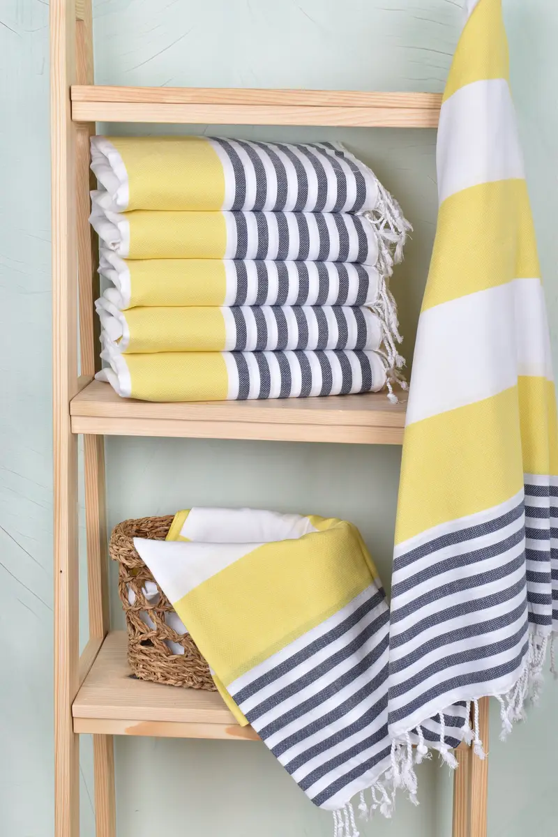 Luxury Beach Towel, Soft towel, Personalized Towel, Handmade Gift, Girls Weekend Favors, Custom Wedding Gifts, 70x40 Cotton Striped Towel - 3