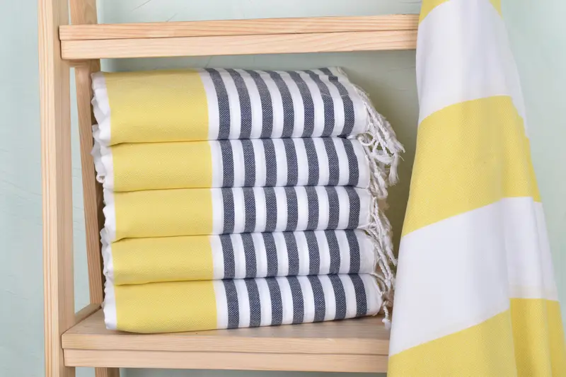 Luxury Beach Towel, Soft towel, Personalized Towel, Handmade Gift, Girls Weekend Favors, Custom Wedding Gifts, 70x40 Cotton Striped Towel - 2