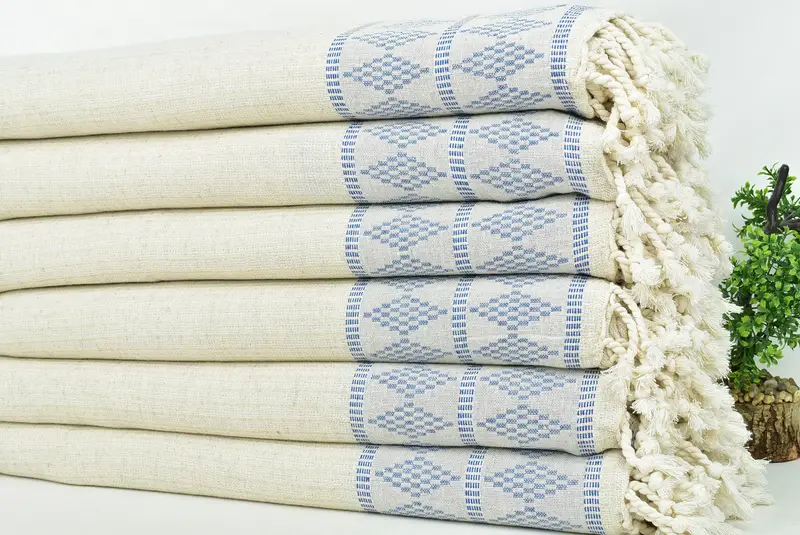 Wedding Favors, Personalized Gifts, Bridesmaid Gifts, Monogram Beach Blanket, Bachelor Bachelorette Party Favors, 100x88 Cotton Kilim Design Towel - 3