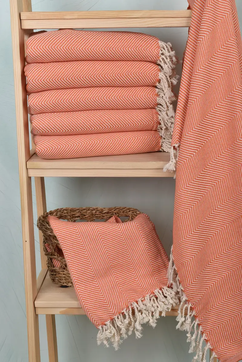 70x40 Cotton Herringbone Towel, Turkish hand towel, Bachelorette Party Gift, Best Friend Gift, Bachelor Party Favors, Best Friend Wedding Gift - 3