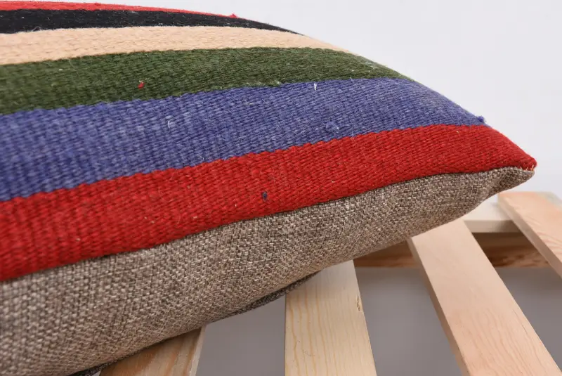 Pillow Cover, Morroccon Kilim Cushion Pillow, Kilim Cushion Sham, Vintage Pillow, Handmade Kilim Cushion, Outdoor Cushion, 12x24 Blue Cushion Case - 7