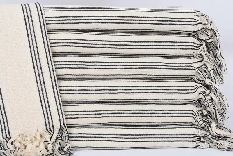 Valentines Gift, Turkish Hand Towel, Gym Towel, Boyfriend Gift, 38x16 Cotton Striped Towel, Monogrammed Hand Towel, Turkish Towel Hand Towel - 1
