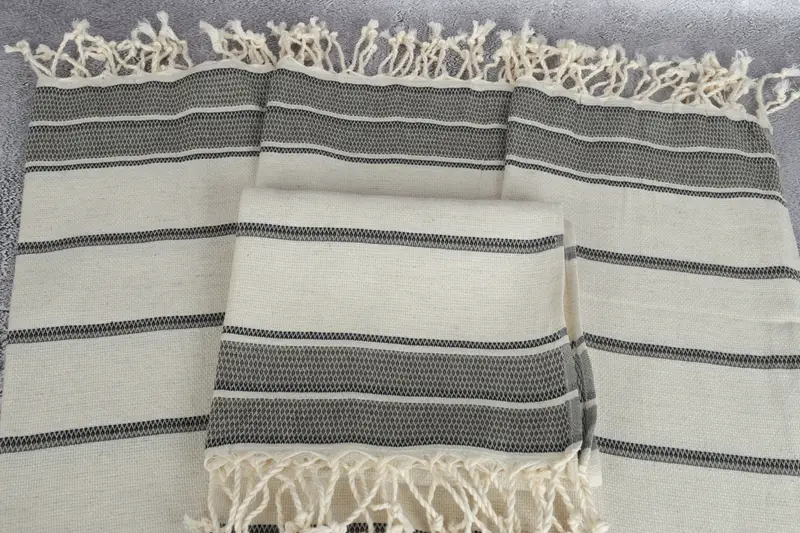 Organic Tea Towel, Personalized Gifts, 40x20 Linen Striped Towel, Bridesmaid Gifts, Summer Gift, Bridal Gifts, Personalized Dish Towel, Gift For Her - 4