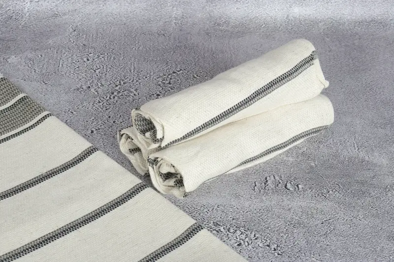 Organic Tea Towel, Personalized Gifts, 40x20 Linen Striped Towel, Bridesmaid Gifts, Summer Gift, Bridal Gifts, Personalized Dish Towel, Gift For Her - 8
