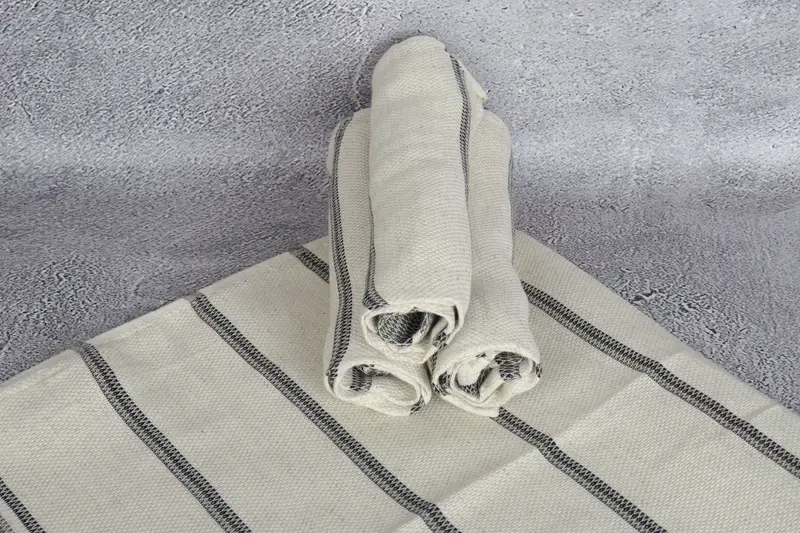 Organic Tea Towel, Personalized Gifts, 40x20 Linen Striped Towel, Bridesmaid Gifts, Summer Gift, Bridal Gifts, Personalized Dish Towel, Gift For Her - 7