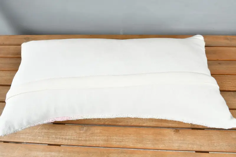 Home Decor Pillow, Rustic Cushion Case, Handmade Kilim Cushion, 12x24 White Pillow, Vintage Kilim Throw Pillow, Pillow - 5