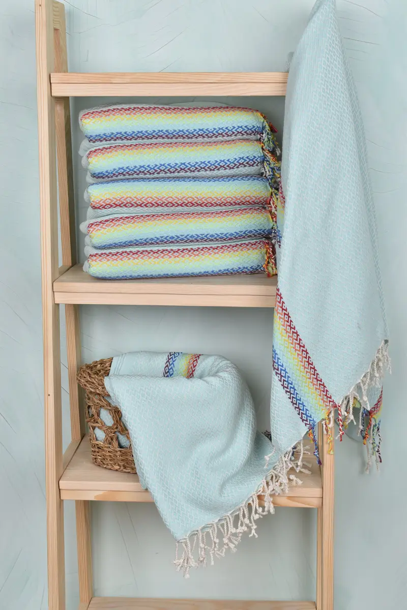 House Warming Gift, Handmade Turkish hammam towel, Large Turkish Towel, 70x40 Cotton Diamond Towel, Bachelor Bachelorette Party Favors, Wedding Gift - 4