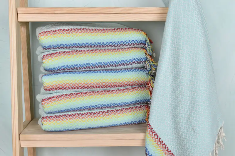 House Warming Gift, Handmade Turkish hammam towel, Large Turkish Towel, 70x40 Cotton Diamond Towel, Bachelor Bachelorette Party Favors, Wedding Gift - 2